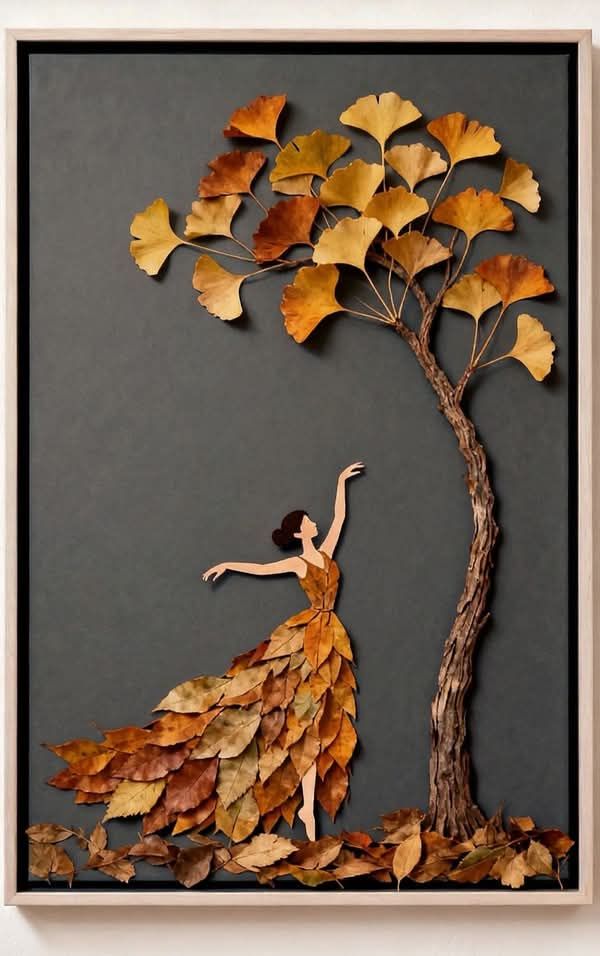 Natural Leaf Silhouette Art